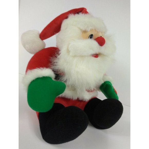 Santa Claus with Jingle Bells Music Plush Decor 10" - Picture 4 of 9